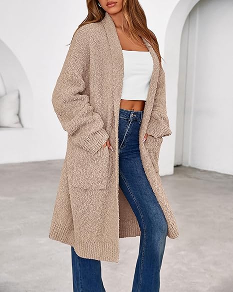 Long Cardigans for Women Fall 2025 Long Sleeve Sweaters Open Front Oversized Casual Knit Outwear Winter Coats